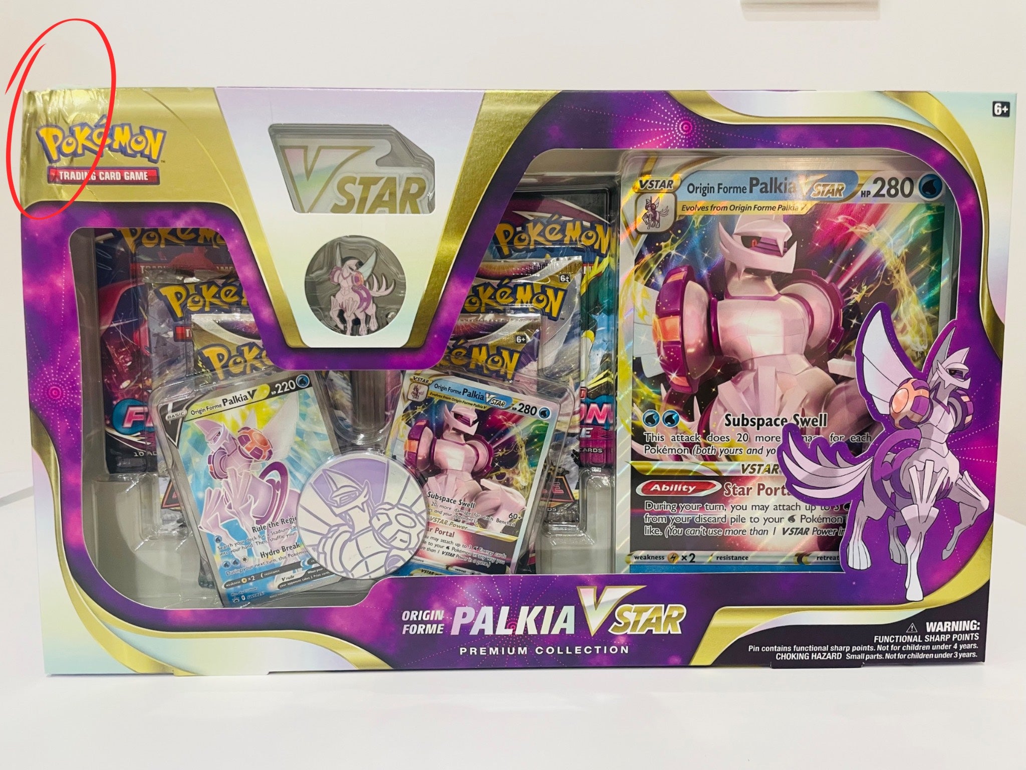 POKÉMON TCG Palkia Origin Forme VSTAR Premium Collection (DAMAGED)
