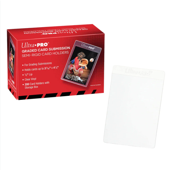 ULTRA PRO CARD SLEEVE - Semi Rigid 1/2" Lip Tall Sleeves (200ct)