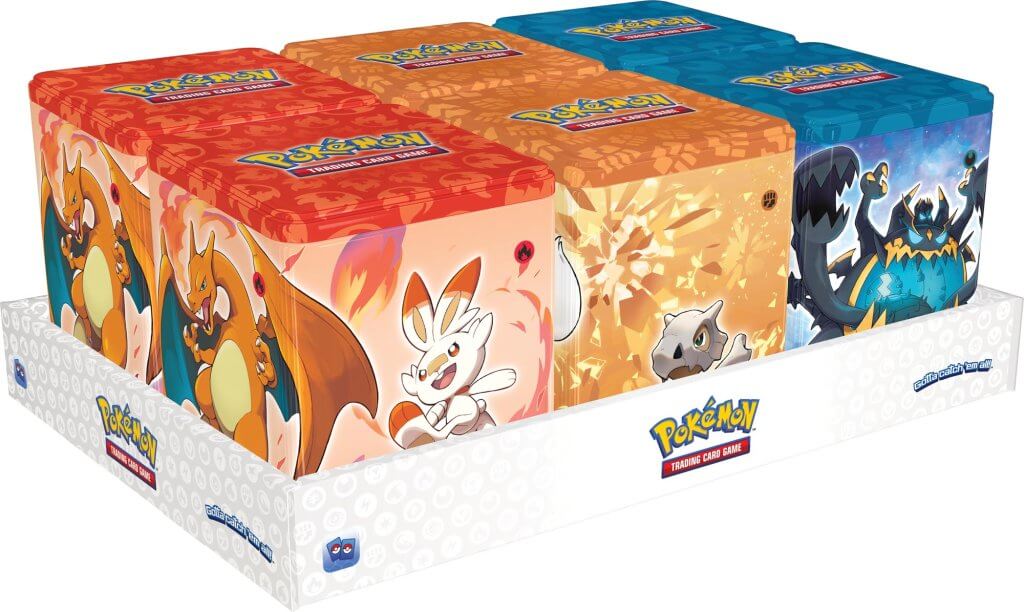 POKÉMON TCG Stacking Tin Fighting/Fire/Darkness – Complete Set of 3