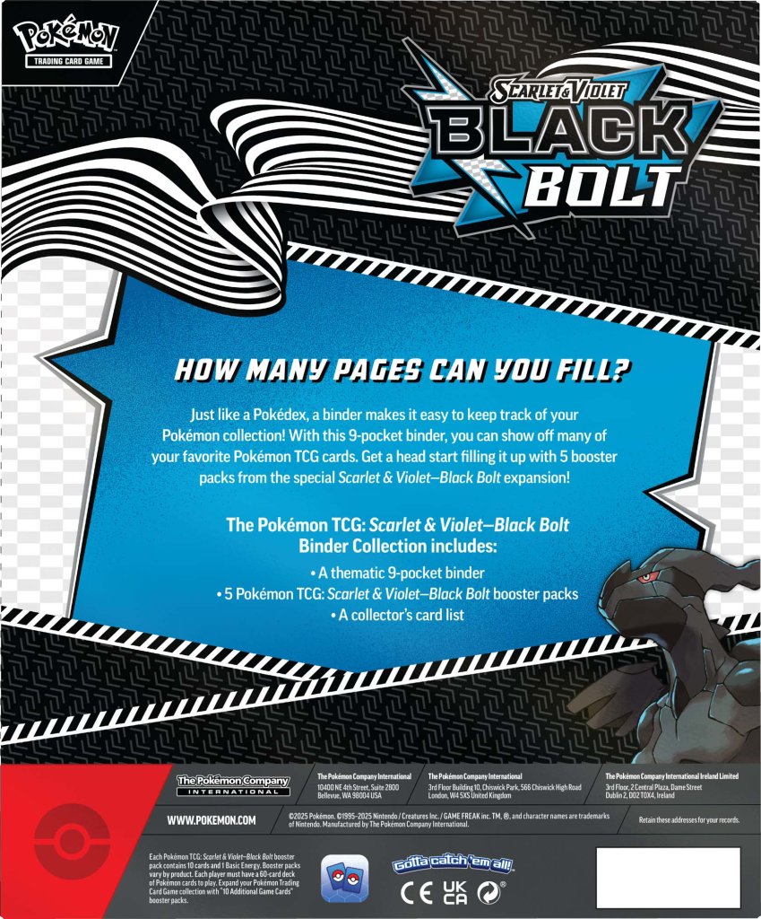 Pokémon TCG: Scarlet & Violet—Black Bolt Binder Collection
