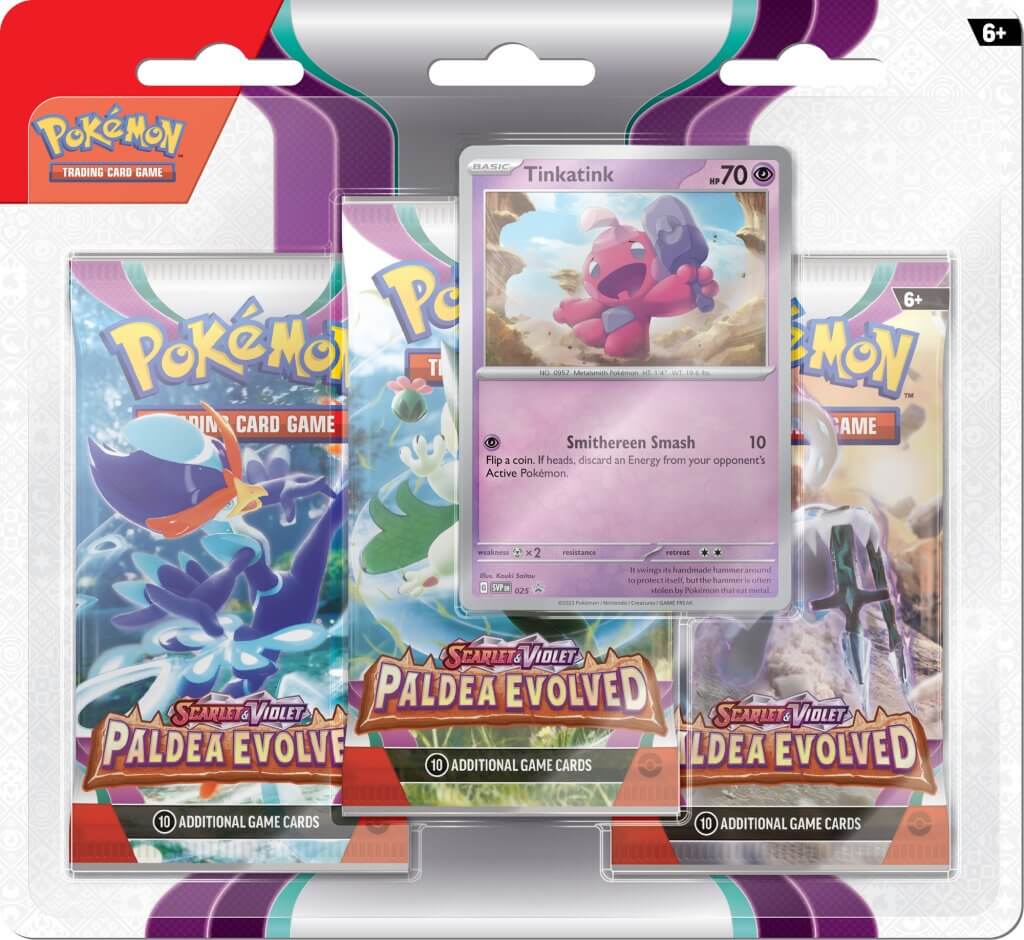 POKÉMON TCG Scarlet & Violet 2 Paldea Evolved Three Booster Blister