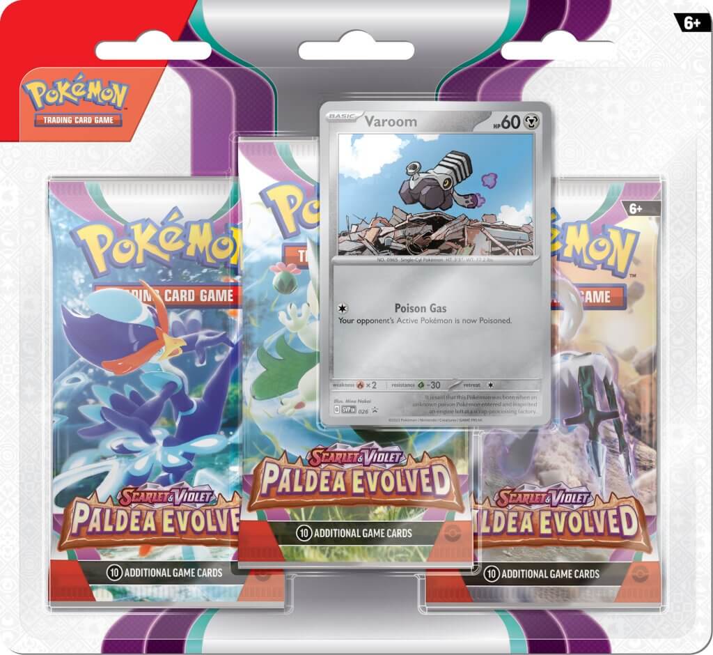 POKÉMON TCG Scarlet & Violet 2 Paldea Evolved Three Booster Blister