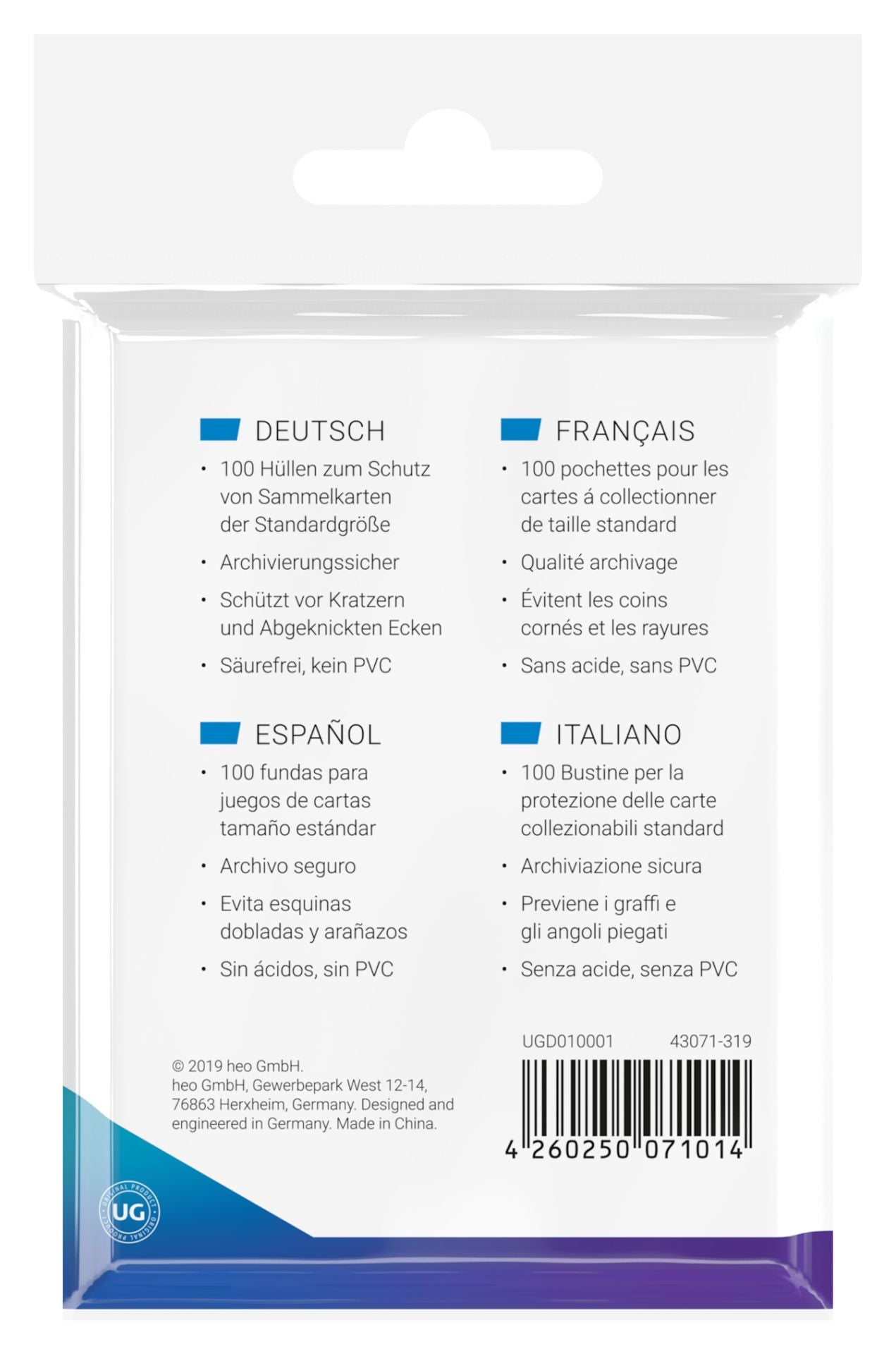 Ultimate Guard Classic Standard Sleeves (100 Sleeves)